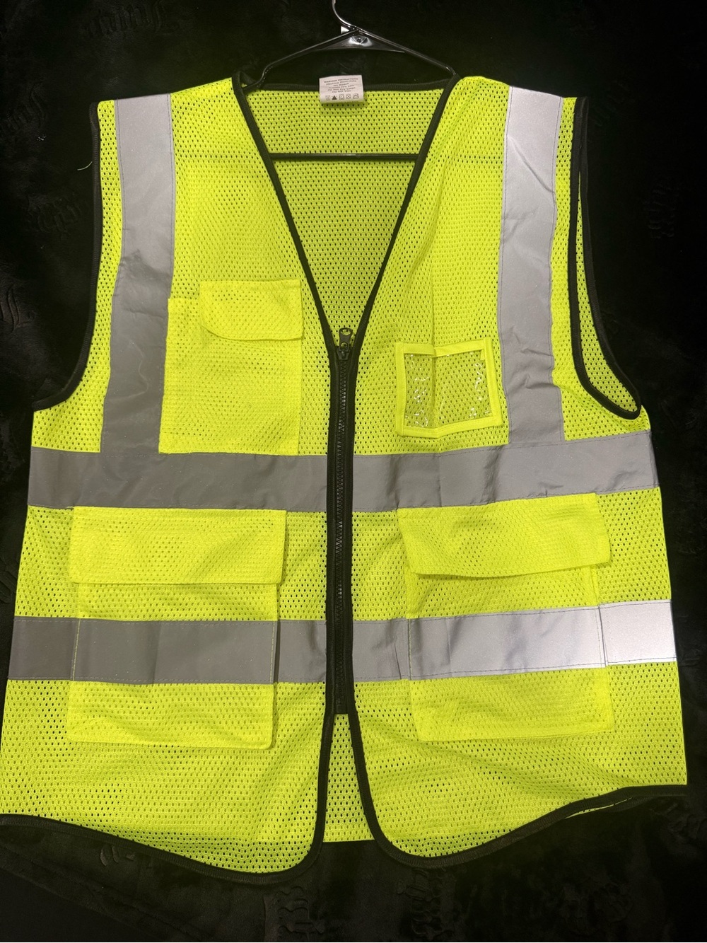 High-Visibility Safety Vest with Reflective Strips - Yellow